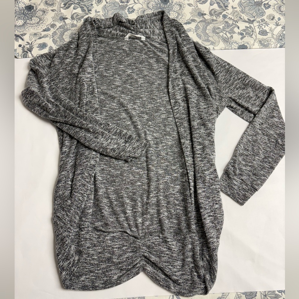 Bluenotes Heathered Grey Loose Cardigan